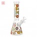 10 Inch Donut Obsession Glow in the Dark Beaker Glass Water Pipe