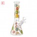 10 Inch Donut Obsession Glow in the Dark Beaker Glass Water Pipe