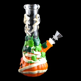 8.5" Leaf Me Alone, I'm Haunting Halloween Water Pipe - [RG147]