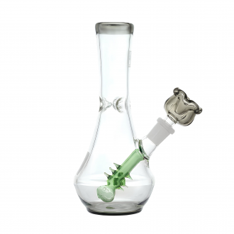 HEMPER - 7.5" Happy Cactus Stem Water Pipe with Rosebud Bowl 