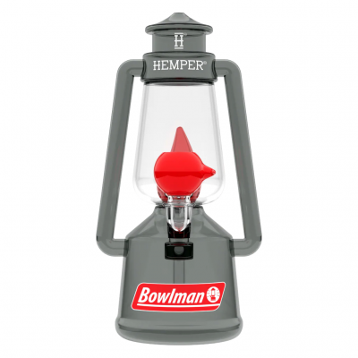 HEMPER - 10" Bowlman Lantern Double Perc Water Pipe – Red 