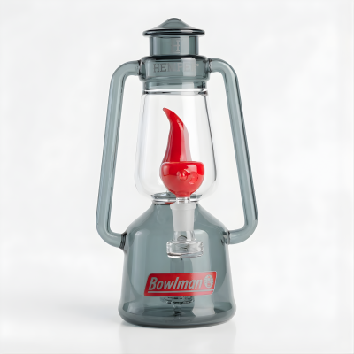 HEMPER - 10" Bowlman Lantern Double Perc Water Pipe – Red 