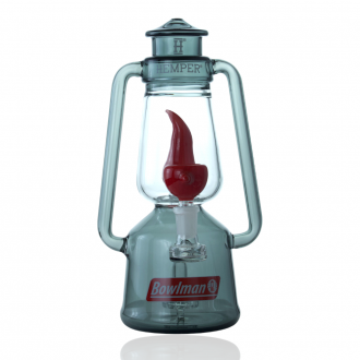 HEMPER - 10" Bowlman Lantern Double Perc Water Pipe – Red 