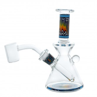 5" Wig Wag Art Mini Beaker Water Pipe with Bowl & Banger