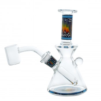 5" Wig Wag Art Mini Beaker Water Pipe with Bowl & Banger