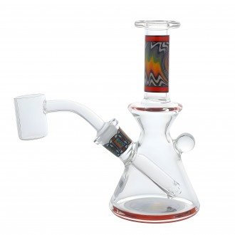 5" Wig Wag Art Mini Beaker Water Pipe with Bowl & Banger