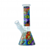 8 Inch Trippy Galactic Mushroom Art Beaker Water Pipe – Assorted Designs