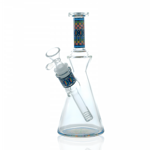 8 inch mosaic graffiti art beaker glass water pipe
