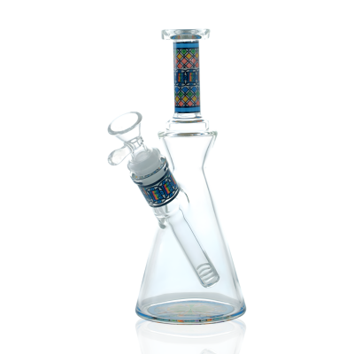 8" Mosaic Graffiti Art Beaker Water Pipe