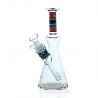 8" Mosaic Graffiti Art Beaker Water Pipe