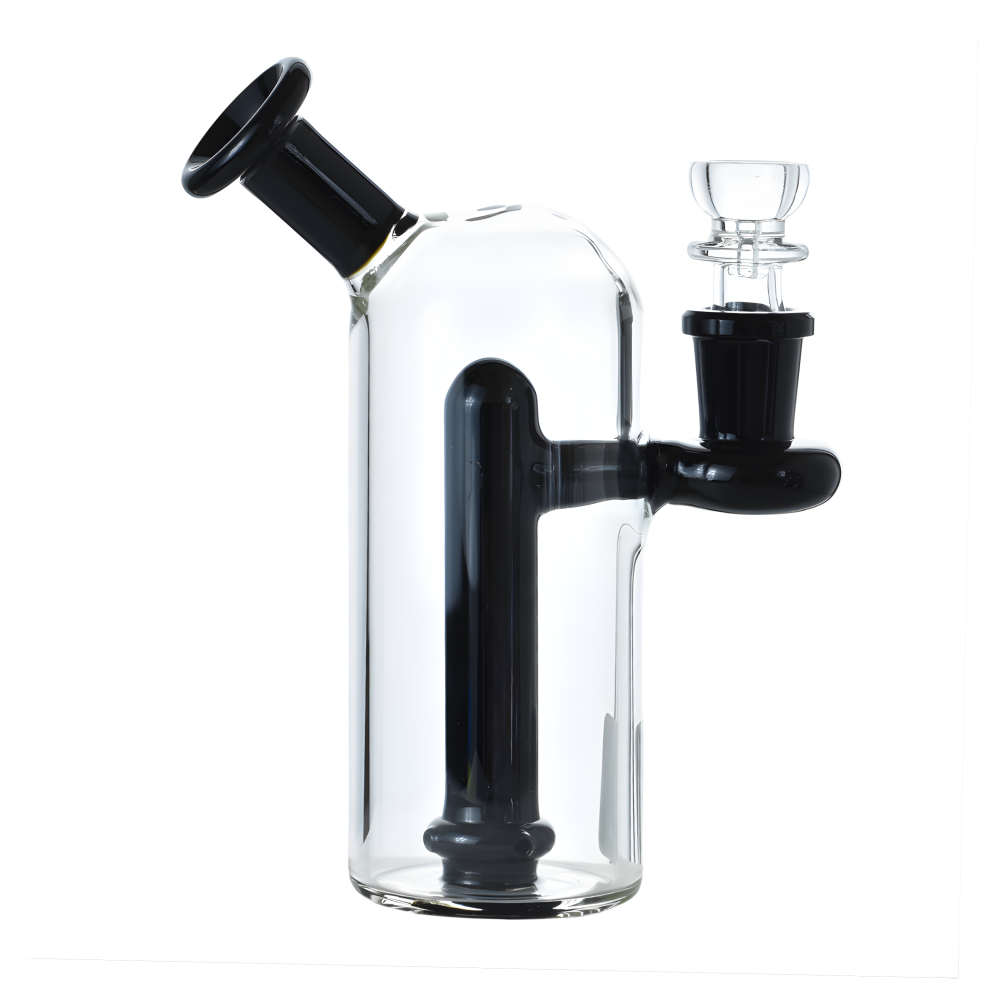 5.5 Inch Cylindrical Showerhead Perc Water Pipe with Bowl and Banger