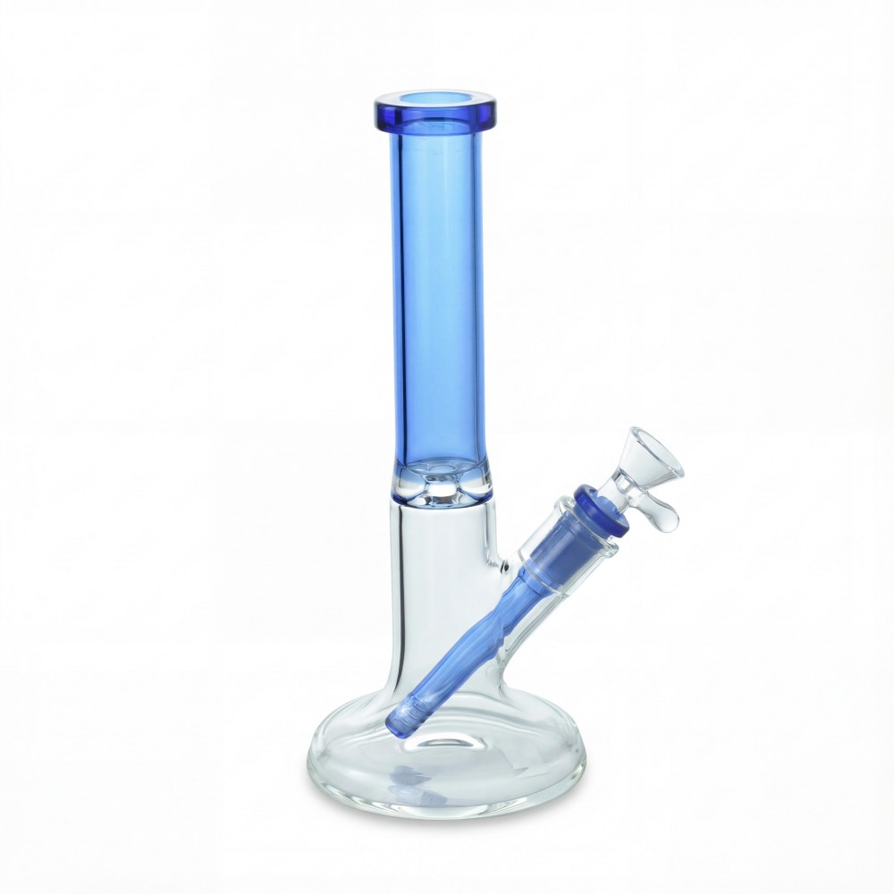 9.5 inch classic straight color tube glass water pipe