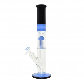 14" Dual Color Straight Tree Perc Water Pip