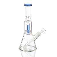 10" Sleek Neck Matrix Perc Beaker Water Pipe – Assorted Colors