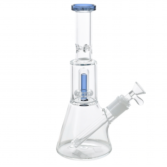 10" Sleek Neck Matrix Perc Beaker Water Pipe – Assorted Colors