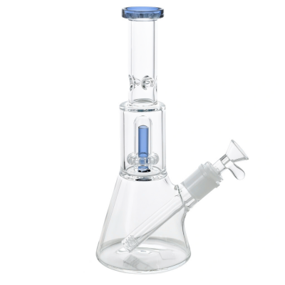 10" Sleek Neck Matrix Perc Beaker Water Pipe – Assorted Colors