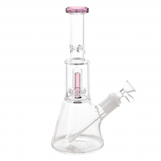 10" Sleek Neck Matrix Perc Beaker Water Pipe – Assorted Colors