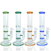 10" Hurricane & Honeycomb Perc Water Pipe – Assorted Colors