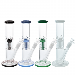 8.5 inch Straight Matrix Perc Soft Glass Water Pipe