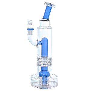11 inch Reinforced Dual Perc Water Pipe assorted colors