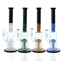 12" Cylindrical Tree Perc Water Pipe – Assorted Colors