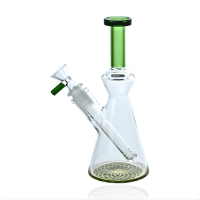 8" Colored Neck Sleek Beaker Water Pipe
