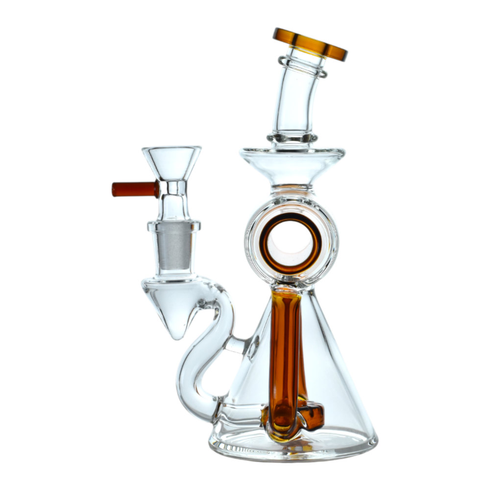 7 Inch Showerhead Perc Recycler Beaker Glass Water Pipe