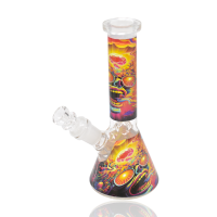 8" Intense Alien Art Printed Beaker Water Pipe