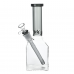 10 Inch Decanter Style Square Base Glass Water Pipe