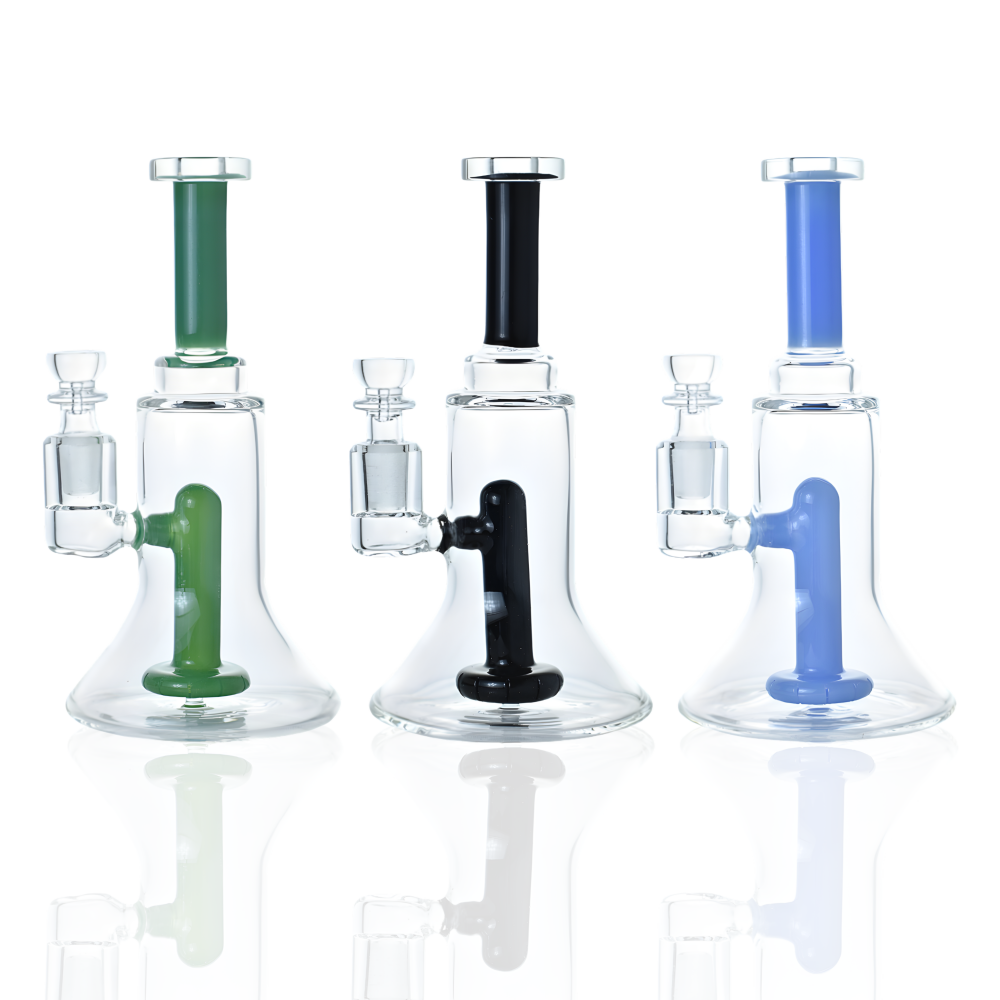 7.5 inch bell bottom showerhead perc glass water pipe