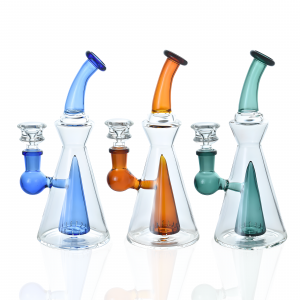 8.5 Inch Conical Showerhead Perc Beaker Glass Water Pipe