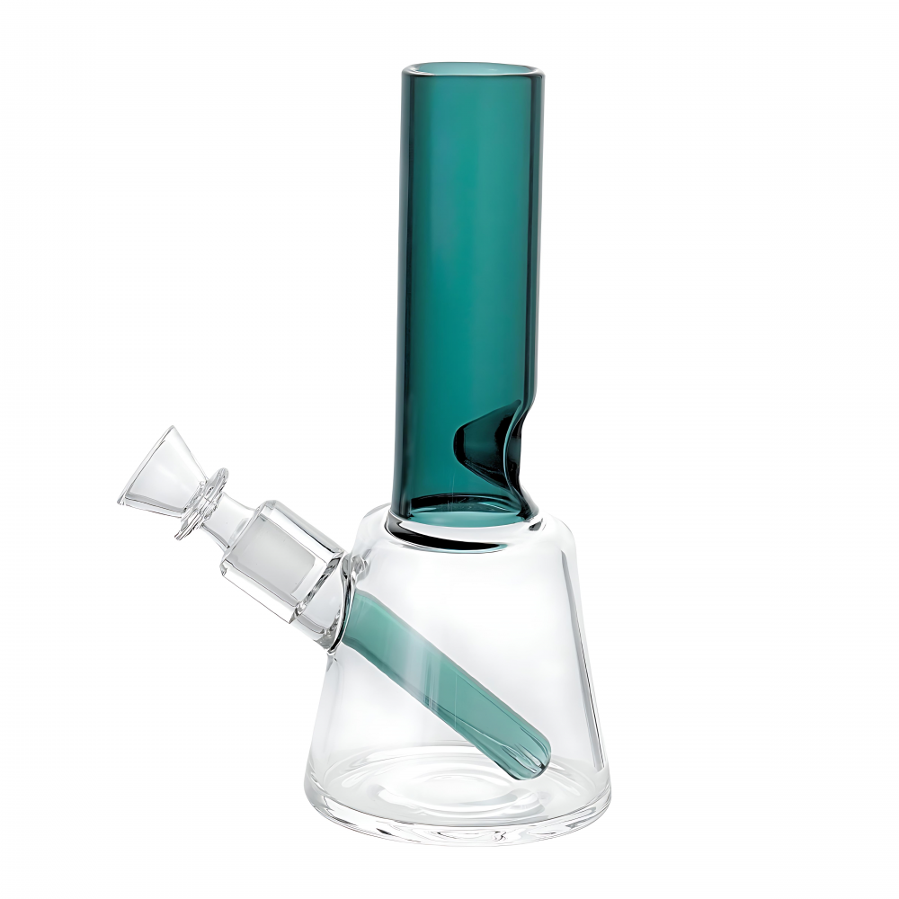8 Inch Beveled Barrel Base Glass Water Pipe
