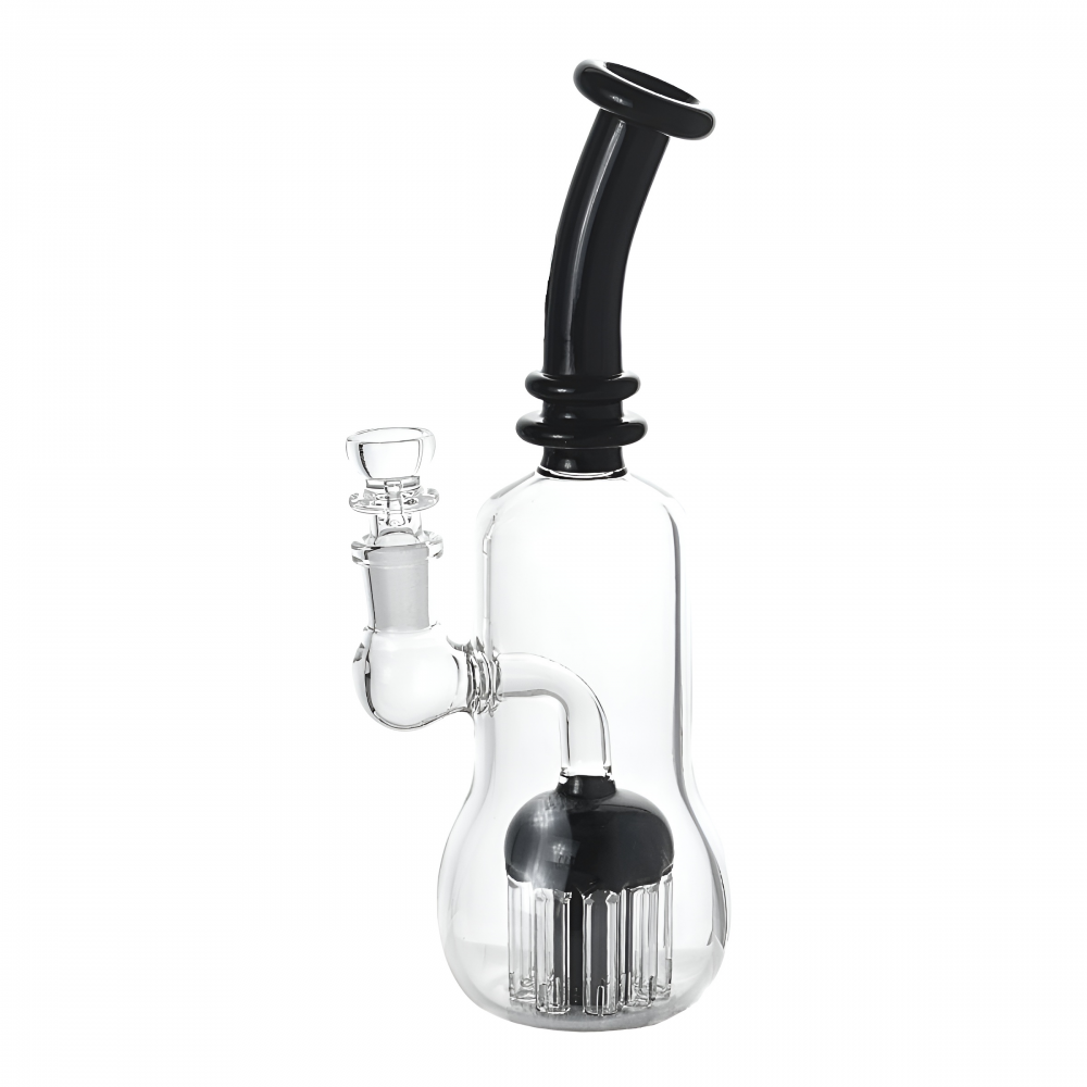 9 Inch Reinforced Tree Perc Bent Neck Glass Water Pipe