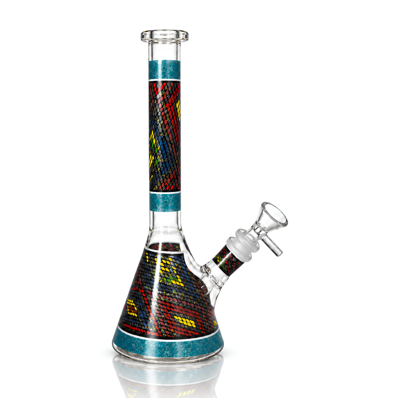 10" Mosaic Wrap Patterned Beaker Water Pipe