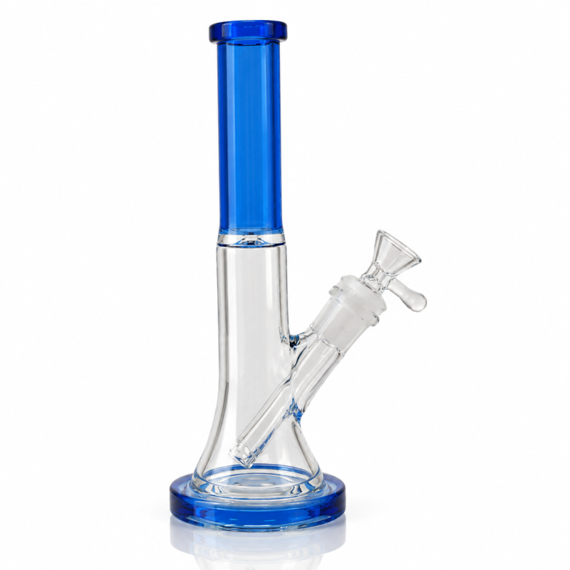 9" Color Accent Slim Tower Round Base Water Pipe