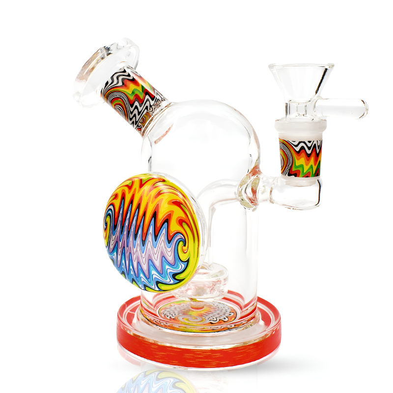 5.5" Colorful Wig-Wag Spherical Chamber Mini Water Pipe