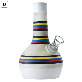 8" Striped Sandstone Ceramic Water Pipe
