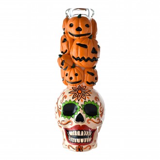 9" Pumpkin Stack Skull Water Pipe