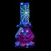 9.5 inch glow-in-the-dark pumpkin water pipe with witch hat mouthpiece