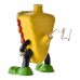 6.5 inch novelty pizza slice glass water pipe with one-eyed face design
