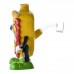 6.5 inch novelty pizza slice glass water pipe with one-eyed face design
