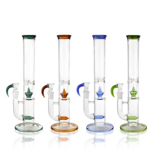 14" Crown & Inline Perc Straight Tube Water Pipe - [RG90]