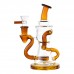 7 Inch Curvy Glass Recycler Water Pipe with Showerhead Perc