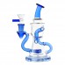 7 Inch Curvy Glass Recycler Water Pipe with Showerhead Perc