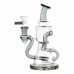 7 Inch Curvy Glass Recycler Water Pipe with Showerhead Perc