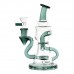 7 Inch Curvy Glass Recycler Water Pipe with Showerhead Perc