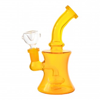 6" Curved Cylindrical Body Showerhead Perc Water Pipe - Assorted [RJA187]