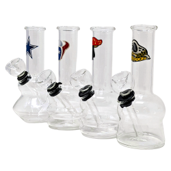 5" Sticker Art Clear GOR Water Pipe - [RJA68]