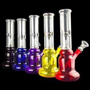 10" Bell Curve Single Dome Perc Water Pipe [RJA85]