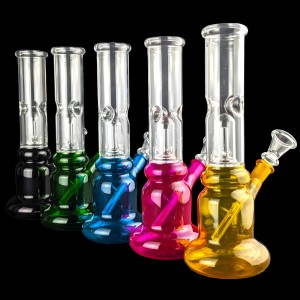 10" Bell Curve Single Dome Perc Water Pipe [RJA85]